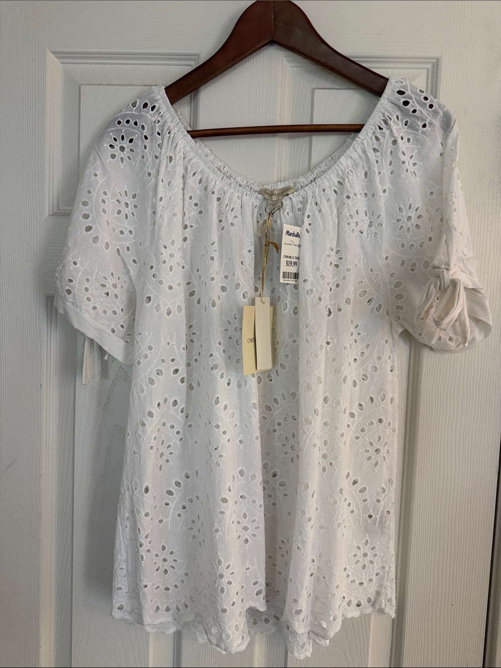 Cynthia Rowley White Eyelet Off-Shoulder Women’s Top